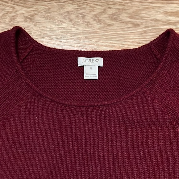 JCrew Womens Medium Sweater | Gently Used, Crew Neck, Dark Red - Picture 2 of 7